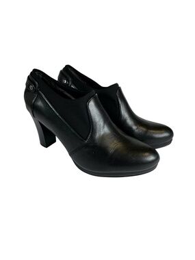Cloudwalkers Kaye Black Heeled Shooties Comfort Block Heel Size 9 Wide